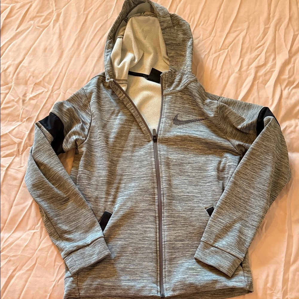 Nike Kids Gray Full-Zip Hoodie